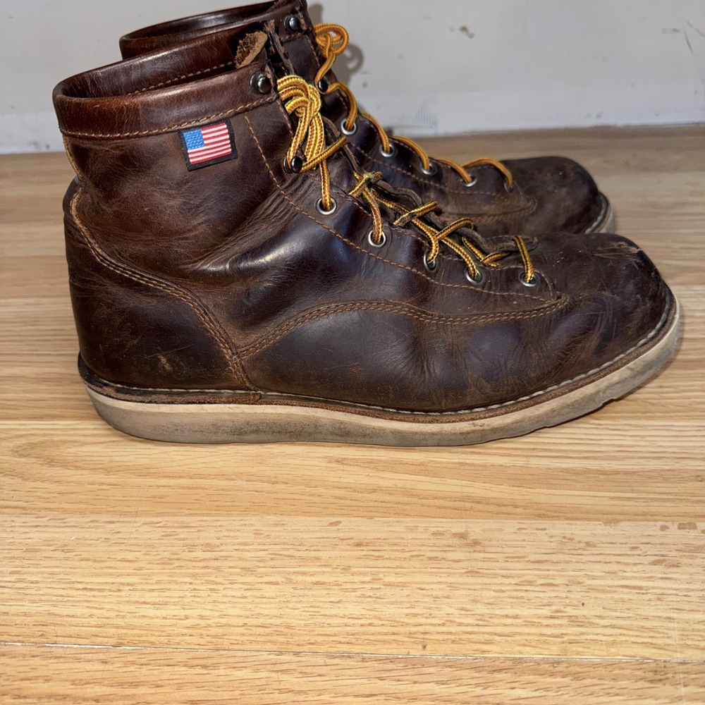 Danner Bull Run 6" Cristy 15552 Brown Leather Work Boots USA Mens 11D Wedge
